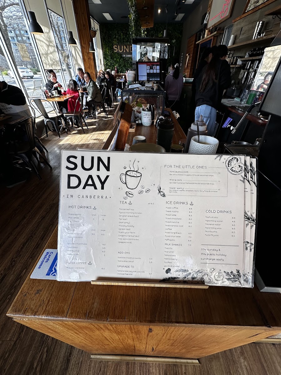 Menu Sunday In Canberra Cafe-2