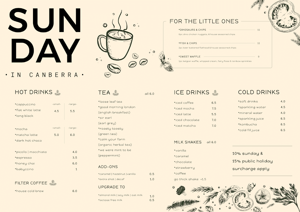 Menu Sunday In Canberra Cafe-3