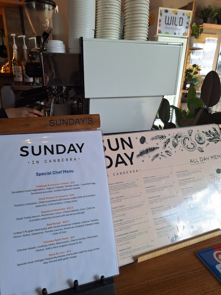 Menu Sunday In Canberra Cafe-5