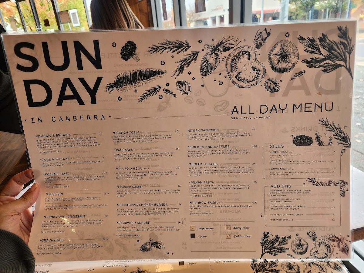 Menu Sunday In Canberra Cafe-6